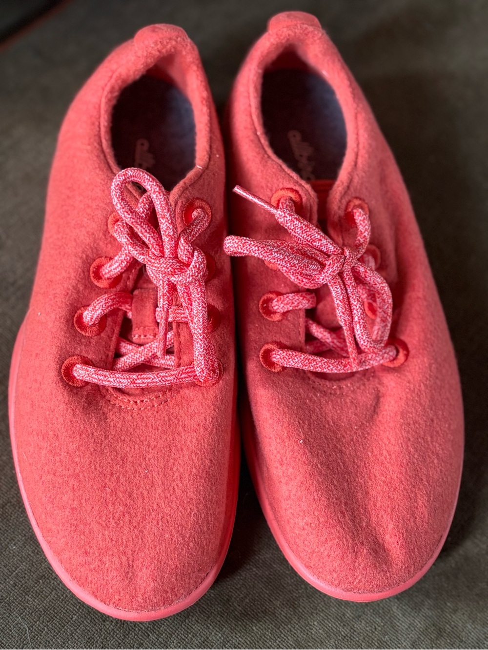 allbirds Coral Red Wool Runners